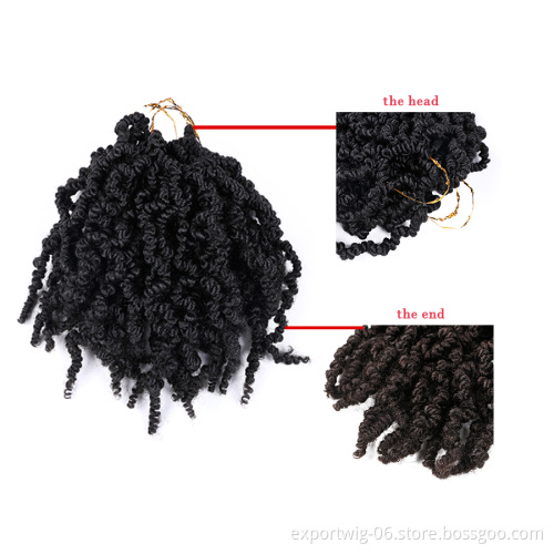 Passion Twist Hair Braiding 15strands Pre-twisted Spring Synthetic Bomb Spring Curly Pre-Twist Crochet Twist Hair
